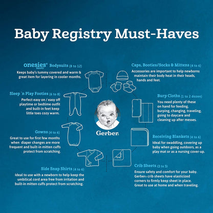 Baby Girls' 4-Pack Sleep 'N Play Footies Multi Pack